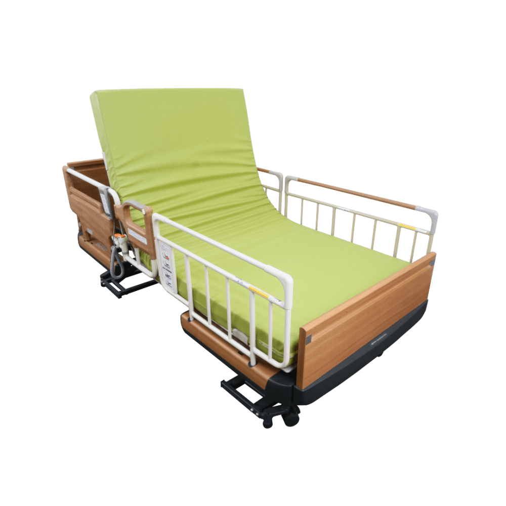 เตียงผู้ป่วยไฟฟ้า PARAMOUNT BED รุ่น Rakusho Z สีไม้ (Half) พร้อมที่นอน รุ่น General Mattress_4
